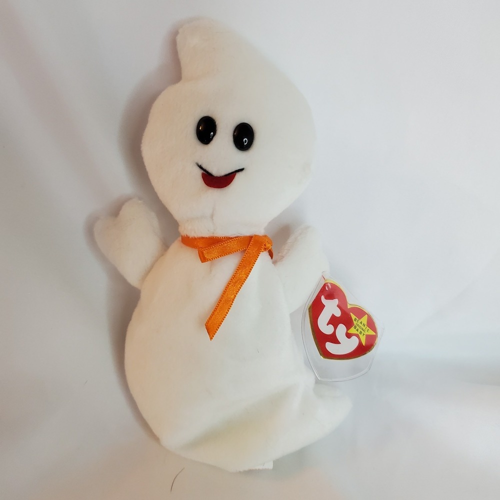 Ty Beanie Baby Spooky The Ghost 1995 Halloween Plush With Tags Style 4090